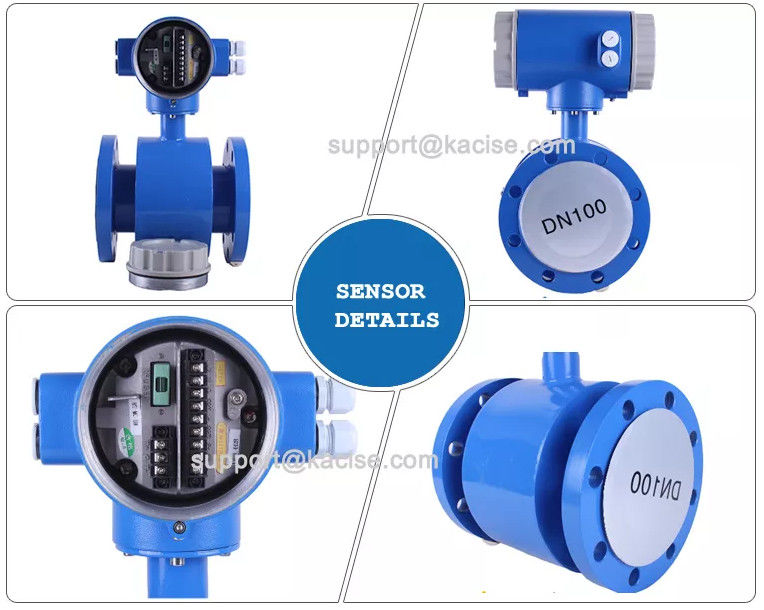 RS485 Modbus ডিজিটাল ইলেক্ট্রোম্যাগনেটিক ফ্লোমিটার উচ্চ নির্ভুলতার সাথে অ্যাসিড অ্যালকালি প্রতিরোধী তরল জন্য