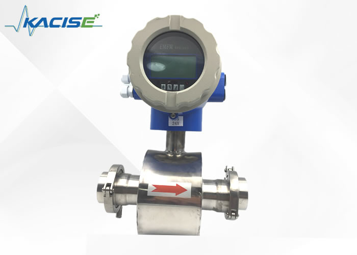 3A Sanitary Magnetic Hygienic Electromagnetic Flow Meter For Milk Beer Beverage Food Industry