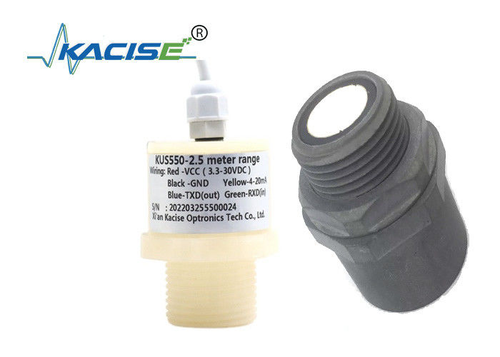 RS485 আউটপুট এবং 3m পরিমাপ পরিসীমা সহ KUS550 PTFE ওয়াটারপ্রুফ আল্ট্রাসোনিক লেভেল সেন্সর