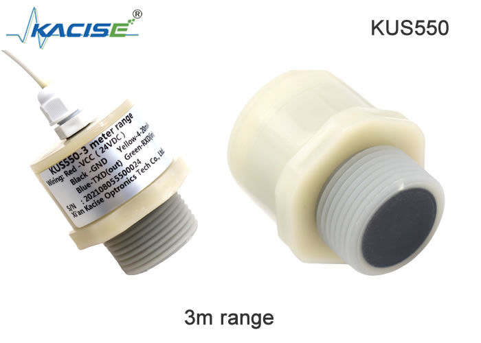 কম শক্তি খরচ IP68 সুরক্ষা এবং PVDF শেল উপাদান সহ KUS550 সিরিজের অতিস্বনক স্তরের সেন্সর