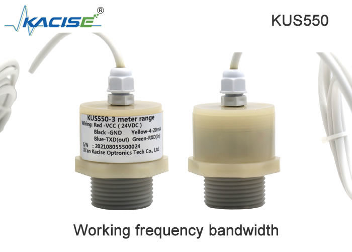 কম শক্তি খরচ IP68 সুরক্ষা এবং PVDF শেল উপাদান সহ KUS550 সিরিজের অতিস্বনক স্তরের সেন্সর