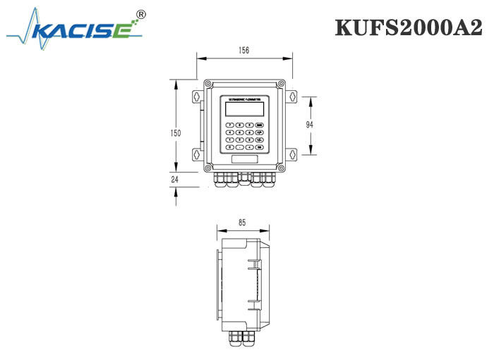 KUFS2000A2 ওয়াল মাউন্ট সন্নিবেশ দ্বি-মুখী পরিমাপ এবং RS485 MODBUS ইন্টারফেস সহ DN50-DN6000 পাইপের জন্য অতিস্বনক ফ্লো মিটার