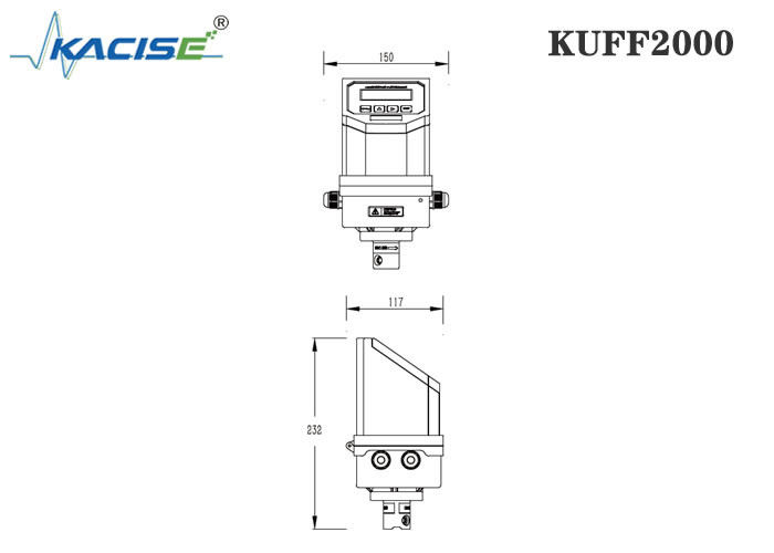 KUFF2000 DN50-DN6000 পাইপের আকার এবং দ্বি-দিকনির্দেশক পরিমাপের জন্য ±1% নির্ভুলতার সাথে স্থির সন্নিবেশ অতিস্বনক ফ্লো মিটার