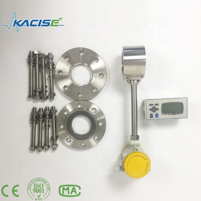 4 - 20mA Vortex Flow Meter For Steam Gas Liquid Flowmeter，Low pressure loss and consumption