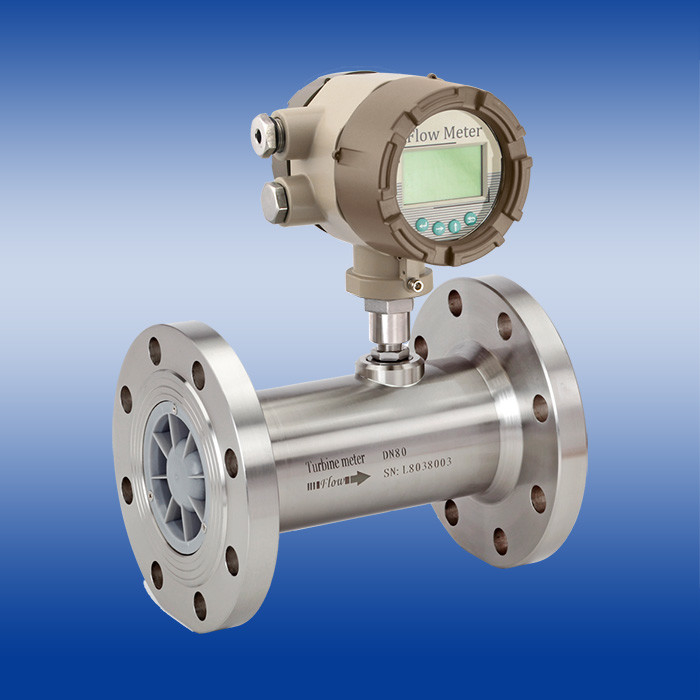 304 Stainless Steel Gas Turbine Flow Meter Flange Type Flow Meter