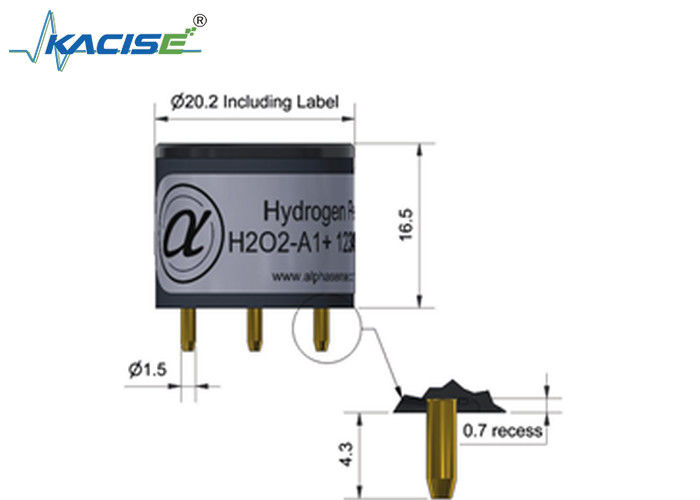 H202-A1/H202-A1+ হাইড্রোজেন পারক্সাইড সেন্সর 50 থেকে 90 সংবেদনশীলতা, < 25 প্রতিক্রিয়া সময় এবং 2000 পরিসীমা সহ