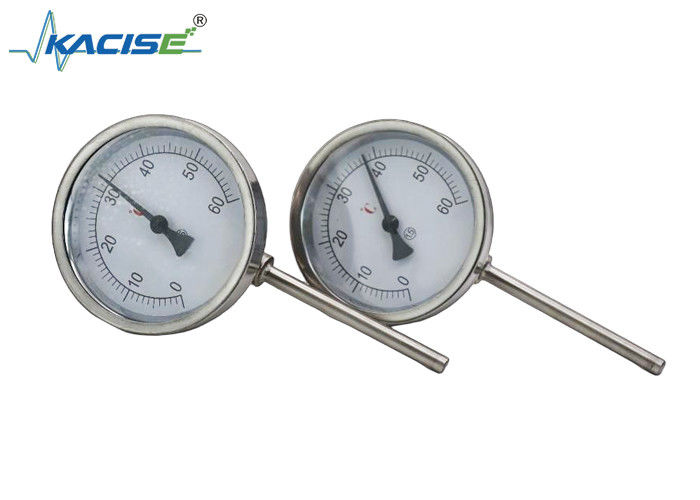 WSS-411W স্টেইনলেস স্টীল 304/316 দিয়ে শিল্প বিমেটালিক থার্মোমিটার, কাস্টমাইজযোগ্য স্টেম দৈর্ঘ্য, এবং কোন পাওয়ার সাপ্লাই প্রয়োজন