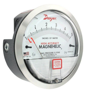 Dwyer Series 2000 Industrial Pressure Gage with ±2% নির্ভুলতা, IP67 এনক্লোসার রেটিং, এবং 4