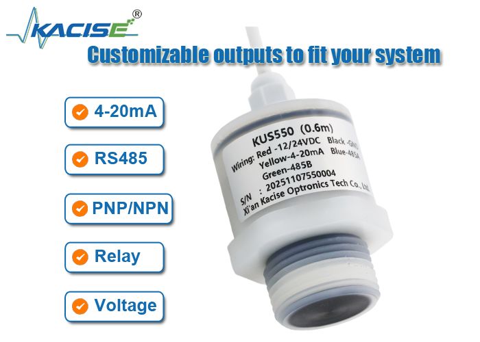 KUS550 কম শক্তি খরচ সঙ্গে স্বল্প দূরত্ব পরিমাপ জন্য এনালগ আউটপুট অতিস্বনক সেন্সর