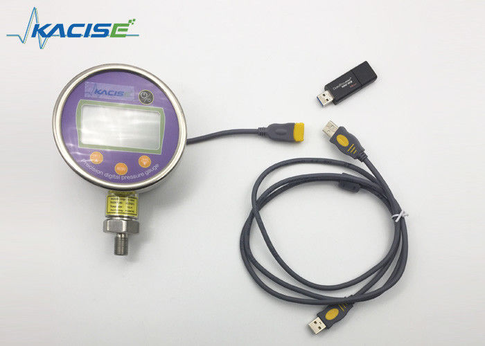 0.05% FS নির্ভুলতা এবং 4000mAh লিথিয়াম ব্যাটারি টাচ বোতাম ডেটা লগার সহ যথার্থ ডিজিটাল প্রেসার গেজ GXPS201C