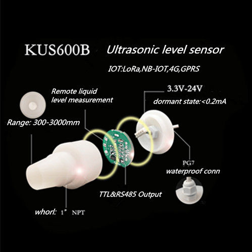 KUS600B Ultrasonic Transducer Sensor / Support hibernation state / PVDF apply to IOT area 	Ultrasonic Transducer Sensor