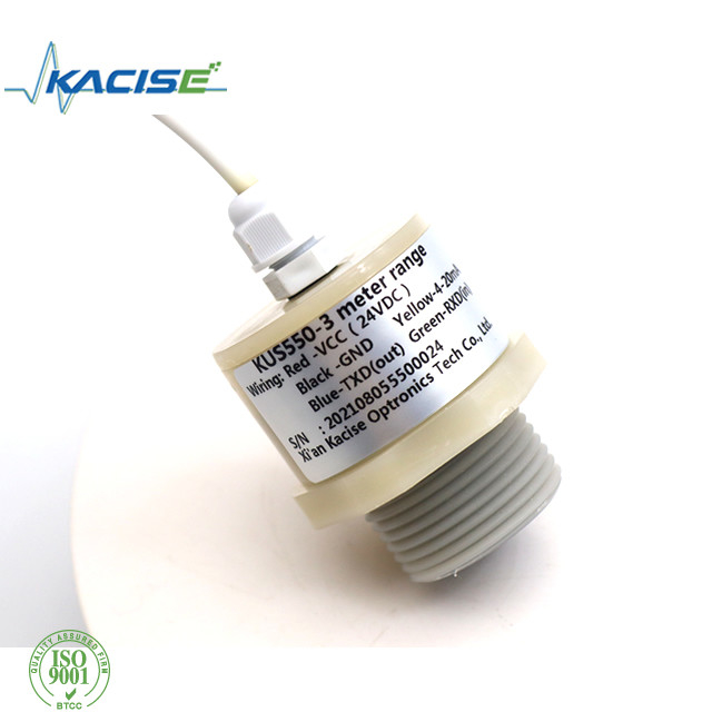 Anti Corrosion Chemical Liquid Measurement / NPT PTFE Ultrasonic Level Sensor