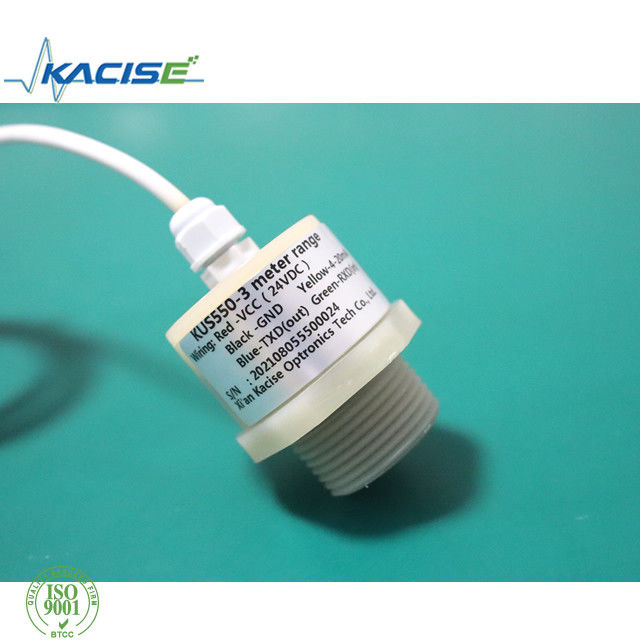 RS485 আউটপুট IP68 জলরোধী ক্ষয় প্রতিরোধী PTFE অতিস্বনক স্তর সেন্সর KUS550